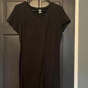 Tight fitting black dress